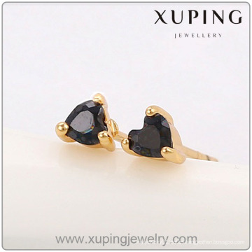 90847-Xuping Jewelry Fashion New Model Fancy Stud Earring con encantos Heart Shap